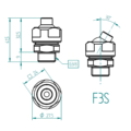 Ugello spruzzatore F3S Scheda tecnica